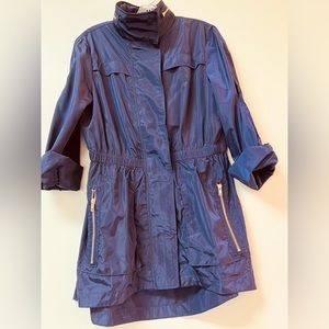 CIAO MILANO Raincoat Jacket M - Hidden Hood - Eggplant - NEW without Tags